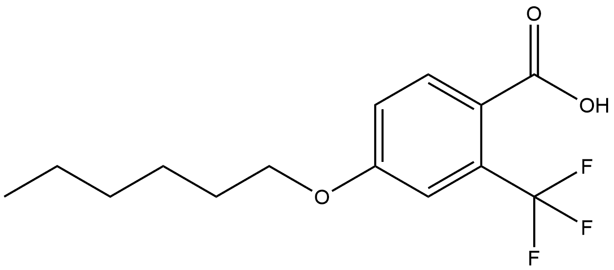 4-(Hexyloxy)-2-(trifluoromethyl)benzoic acid Structure