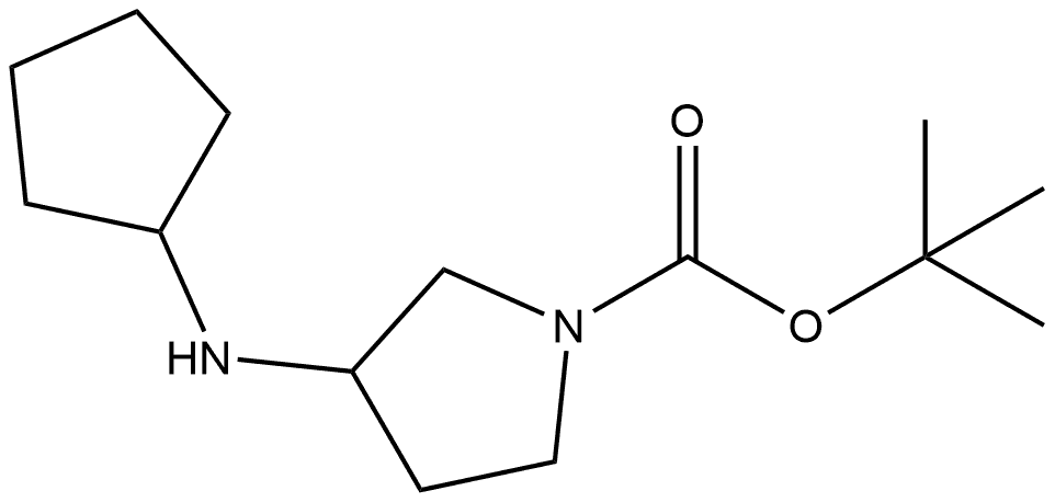 tert-butyl 3-(cyclopentylamino)pyrrolidine-1-carboxylate Structure