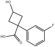 Cyclobutanecarboxylic acid, 1-(3-fluorophenyl)-3-hydroxy- Structure