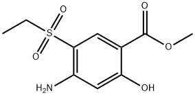 Benzoic acid, 4-amino-5-(ethylsulfonyl)-2-hydroxy-, methyl ester Structure