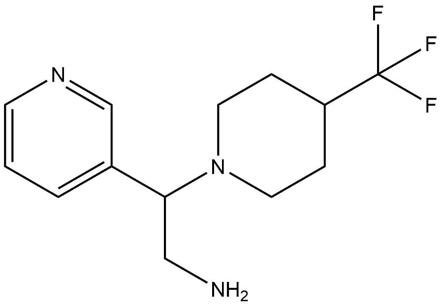 3-Pyridineethanamine, β-[4-(trifluoromethyl)-1-piperidinyl]- Structure