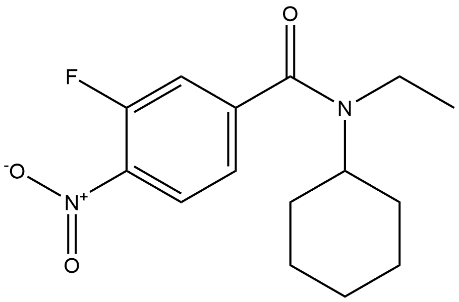 N-cyclohexyl-N-ethyl-3-fluoro-4-nitrobenzamide Structure