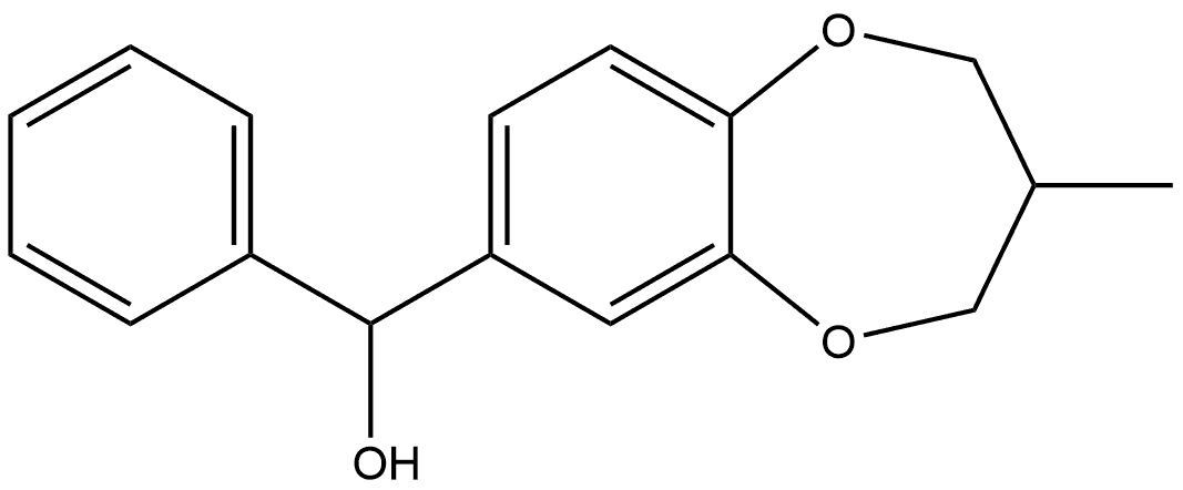 3,4-Dihydro-3-methyl-α-phenyl-2H-1,5-benzodioxepin-7-methanol Structure