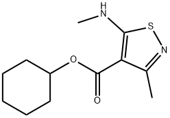 4-Isothiazolecarboxylic acid, 3-methyl-5-(methylamino)-, cyclohexyl ester Structure