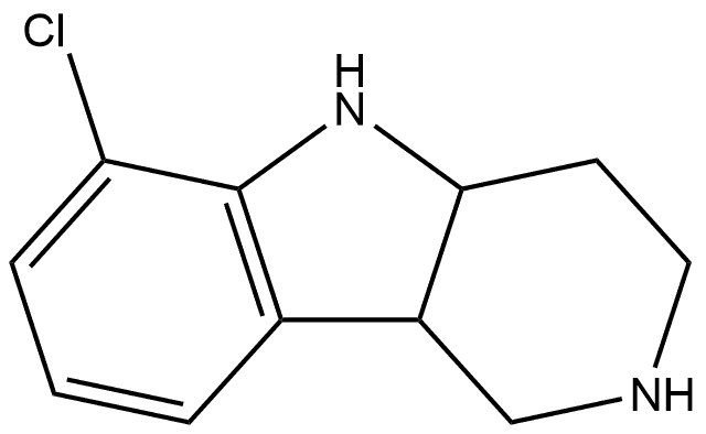 6-chloro-2,3,4,4a,5,9b-hexahydro-1H-pyrido[4,3-b]indole Structure