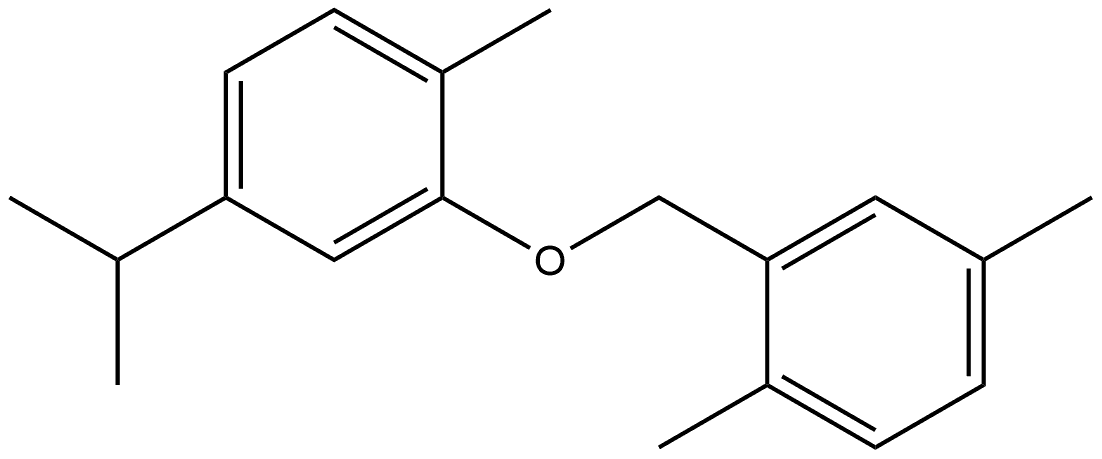 Benzene, 1,4-dimethyl-2-[[2-methyl-5-(1-methylethyl)phenoxy]methyl]- Structure