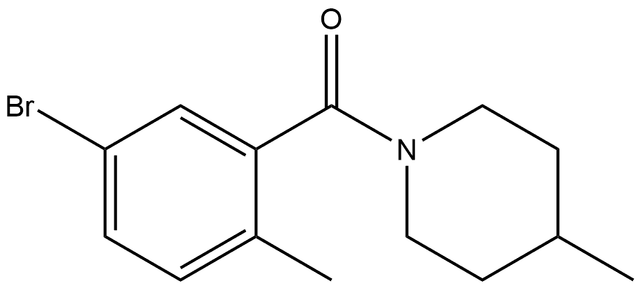 (5-Bromo-2-methylphenyl)(4-methyl-1-piperidinyl)methanone Structure