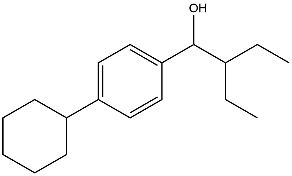 4-Cyclohexyl-α-(1-ethylpropyl)benzenemethanol Structure