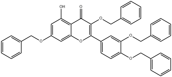 4H-1-Benzopyran-4-one, 2-[3,4-bis(phenylmethoxy)phenyl]-5-hydroxy-3,7-bis(phenylmethoxy)- Structure