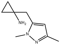 Cyclopropanamine, 1-[(1,3-dimethyl-1H-pyrazol-5-yl)methyl]- Structure