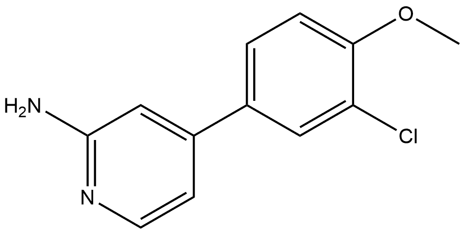 2-Pyridinamine, 4-(3-chloro-4-methoxyphenyl)- Structure