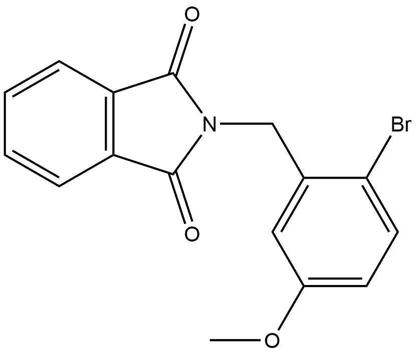 2-[(2-Bromo-5-methoxyphenyl)methyl]-1H-isoindole-1,3(2H)-dione Structure