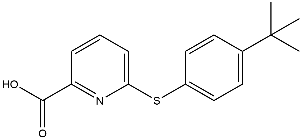 6-[[4-(1,1-Dimethylethyl)phenyl]thio]-2-pyridinecarboxylic acid Structure