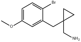 Cyclopropanemethanamine, 1-[(2-bromo-5-methoxyphenyl)methyl]- Structure