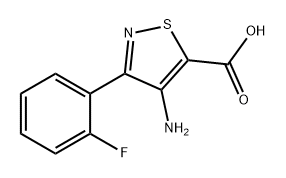 5-Isothiazolecarboxylic acid, 4-amino-3-(2-fluorophenyl)- Structure