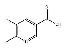 5-iodo-6-methylnicotinic acid 구조식 이미지