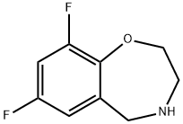 7,9-difluoro-2,3,4,5-tetrahydro-1,4-benzoxazepine hydrochloride 구조식 이미지