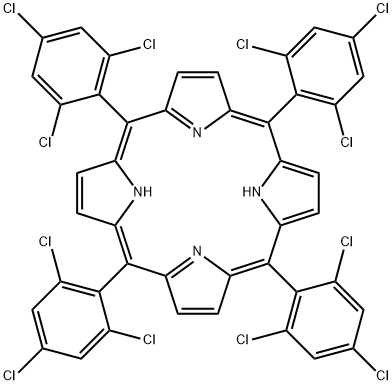 21H,23H-Porphine, 5,10,15,20-tetrakis(2,4,6-trichlorophenyl)- 구조식 이미지
