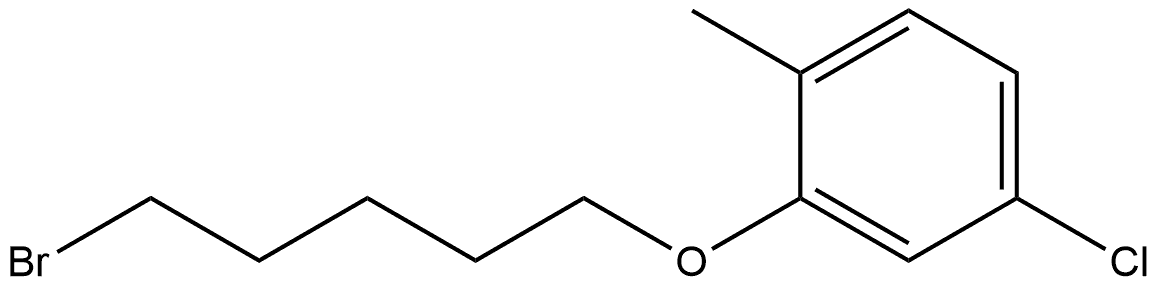 2-[(5-Bromopentyl)oxy]-4-chloro-1-methylbenzene Structure