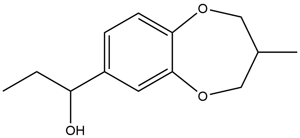 α-Ethyl-3,4-dihydro-3-methyl-2H-1,5-benzodioxepin-7-methanol Structure