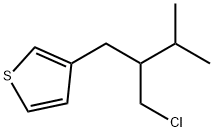 Thiophene, 3-[2-(chloromethyl)-3-methylbutyl]- Structure