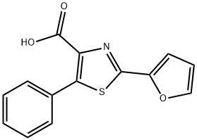 2-(furan-2-yl)-5-phenyl-1,3-thiazole-4-carboxylic
acid Structure