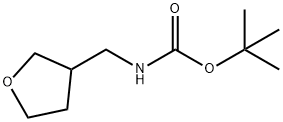 Carbamic acid, N-[(tetrahydro-3-furanyl)methyl]-, 1,1-dimethylethyl ester Structure