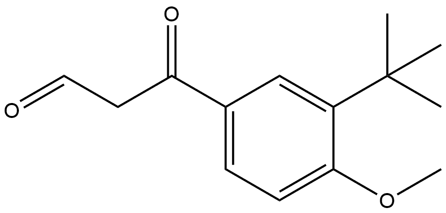 3-(1,1-Dimethylethyl)-4-methoxy-β-oxobenzenepropanal Structure