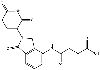 4-[[2-(2,6-dioxo-3-piperidinyl)-2,3-dihydro-1-oxo-1H-isoindol-4-yl]amino]-4-oxo-Butanoic acid 구조식 이미지