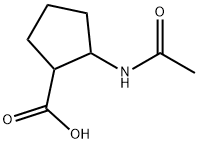 Cyclopentanecarboxylic acid, 2-(acetylamino)- Structure