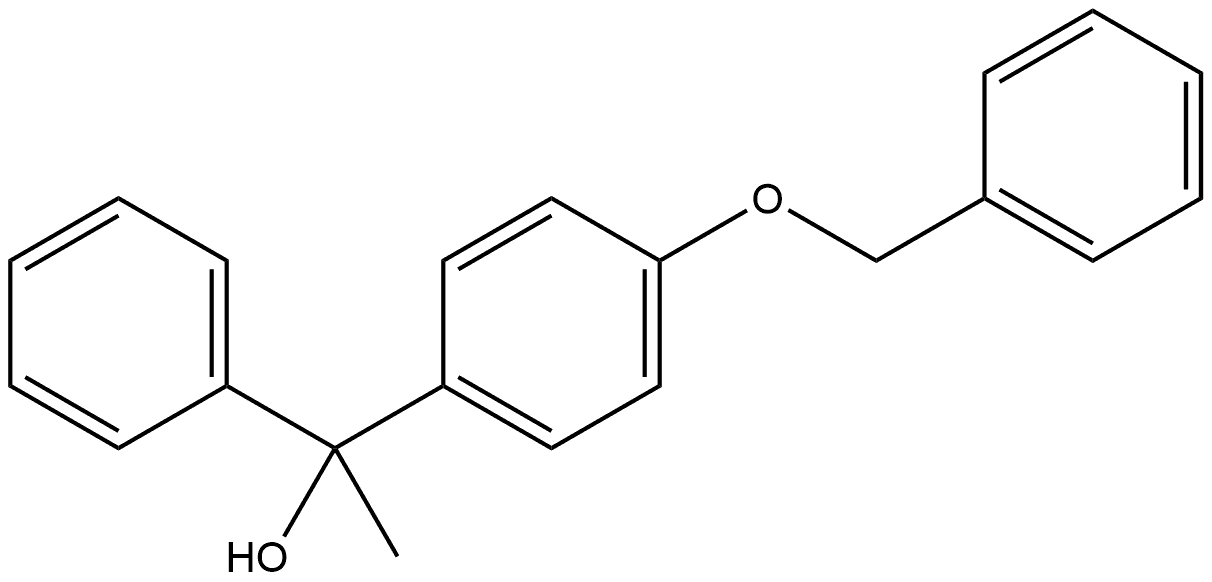 α-Methyl-α-phenyl-4-(phenylmethoxy)benzenemethanol 구조식 이미지