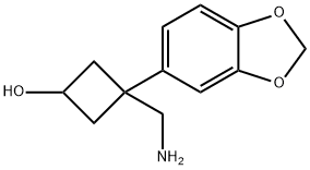 Cyclobutanol, 3-(aminomethyl)-3-(1,3-benzodioxol-5-yl)- Structure