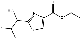 4-Thiazolecarboxylic acid, 2-(1-amino-2-methylpropyl)-, ethyl ester Structure