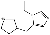 1H-Imidazole, 1-ethyl-5-(3-pyrrolidinylmethyl)- Structure