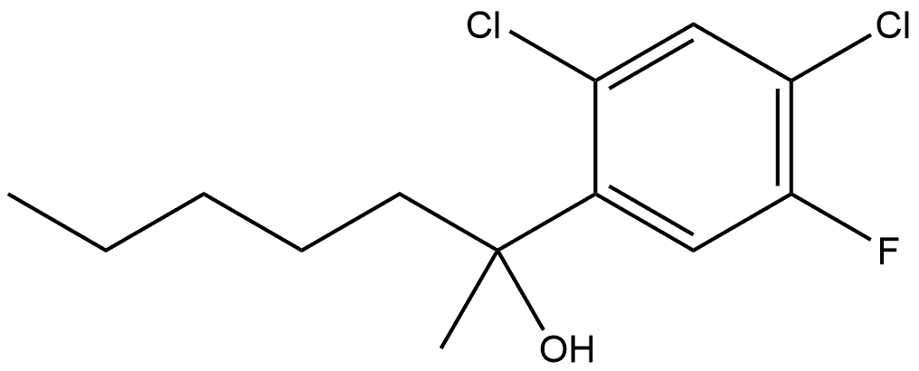 2,4-Dichloro-5-fluoro-α-methyl-α-pentylbenzenemethanol Structure