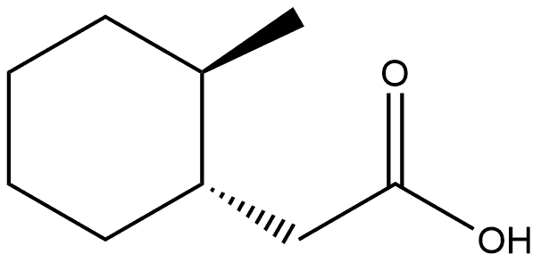 Cyclohexaneacetic acid, 2-methyl-, trans- Structure