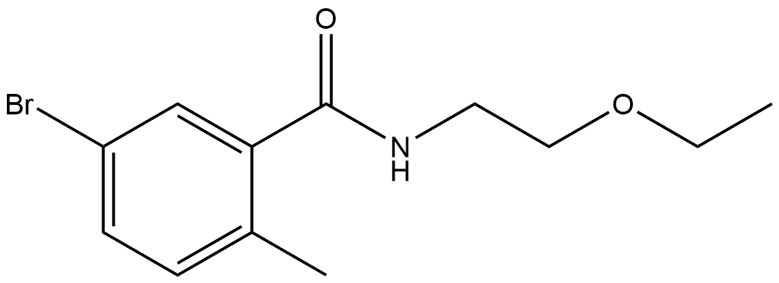 5-Bromo-N-(2-ethoxyethyl)-2-methylbenzamide Structure