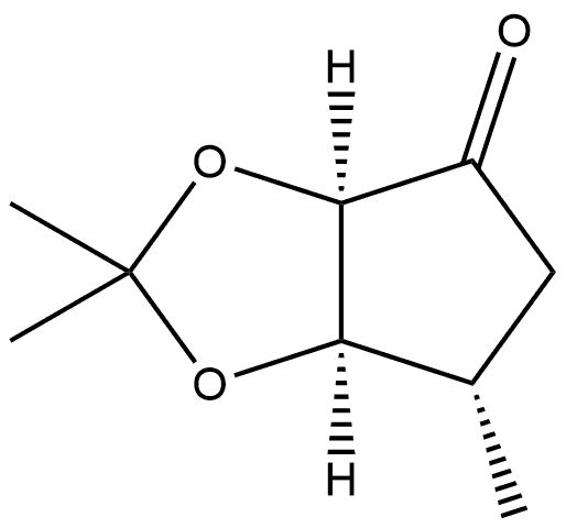 4H-Cyclopenta-1,3-dioxol-4-one, tetrahydro-2,2,6-trimethyl-, [3aR-(3aα,6α,6aα)]- 구조식 이미지