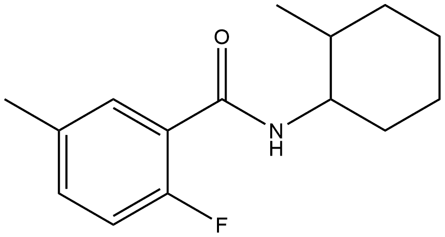 2-Fluoro-5-methyl-N-(2-methylcyclohexyl)benzamide Structure