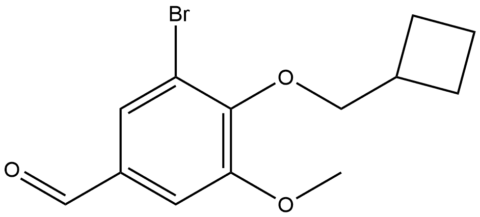 3-Bromo-4-(cyclobutylmethoxy)-5-methoxybenzaldehyde Structure