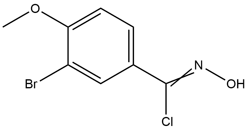 3-Bromo-N-hydroxy-4-methoxybenzimidoyl Chloride Structure