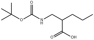 2-({[(tert-butoxy)carbonyl]amino}methyl)pentanoi c acid Structure