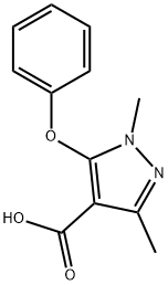 1,3-dimethyl-5-phenoxy-1H-pyrazole-4-carboxylic acid 구조식 이미지