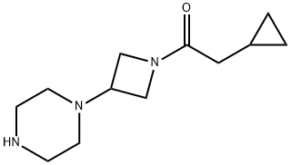 Ethanone, 2-cyclopropyl-1-[3-(1-piperazinyl)-1-azetidinyl]- Structure