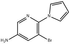 3-Pyridinamine, 5-bromo-6-(1H-pyrrol-1-yl)- Structure