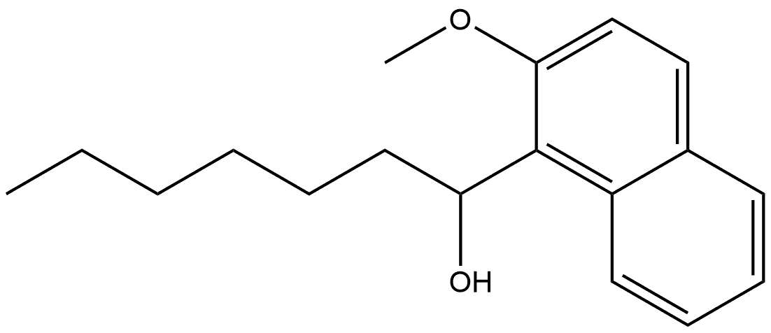 α-Hexyl-2-methoxy-1-naphthalenemethanol Structure