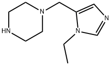 Piperazine, 1-[(1-ethyl-1H-imidazol-5-yl)methyl]- Structure