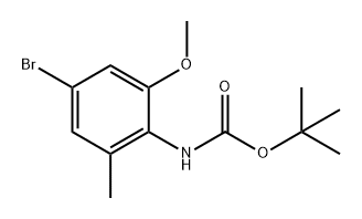 Carbamic acid, N-(4-bromo-2-methoxy-6-methylphenyl)-, 1,1-dimethylethyl ester Structure