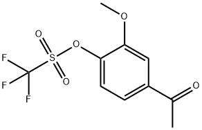 Methanesulfonic acid, 1,1,1-trifluoro-, 4-acetyl-2-methoxyphenyl ester Structure