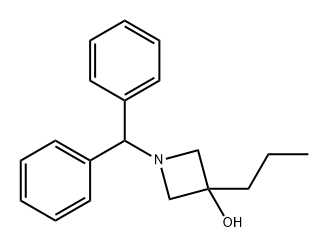 3-Azetidinol, 1-(diphenylmethyl)-3-propyl- Structure